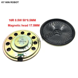 2pcs/lot High Quality New Ultra-thin speaker 16 ohms 0.5 watt 0.5W 16R speaker Diameter 50MM 5CM thickness 8.5MM IC Electronic