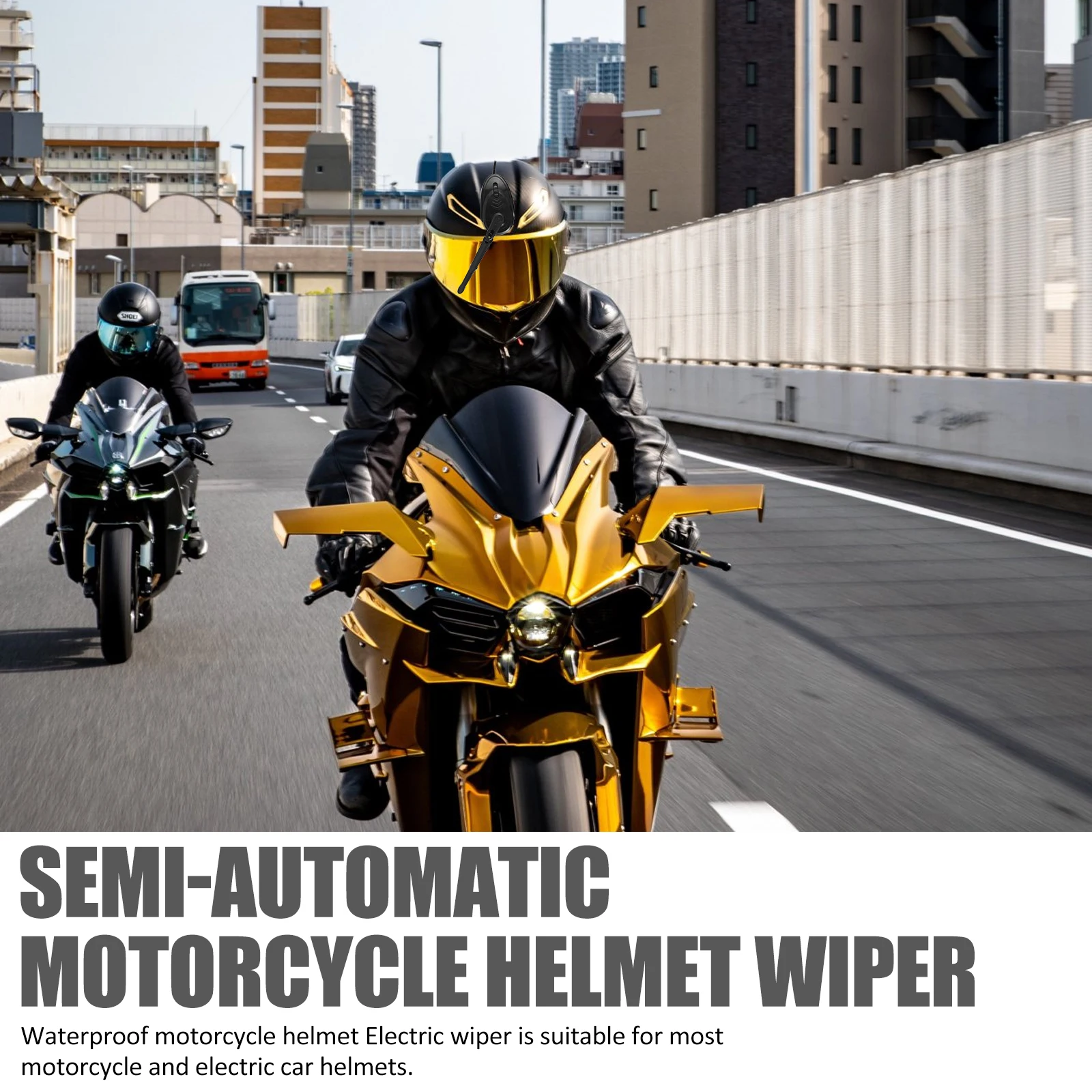 ABS Mini Helmet Wiper Semi Automatic High Toughness Motorcycle Helmet Wiper USB Powered Electric Helmet Wiper With Spring Design