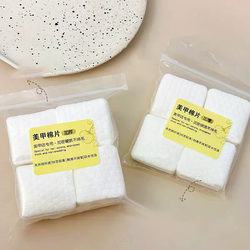 Tampons de coton professionnels épais, 200/500 pièces, pour lingettes pour ongles, non pelucheuses, dissolvant de vernis à ongles, outils de nettoyage pour Nail Art