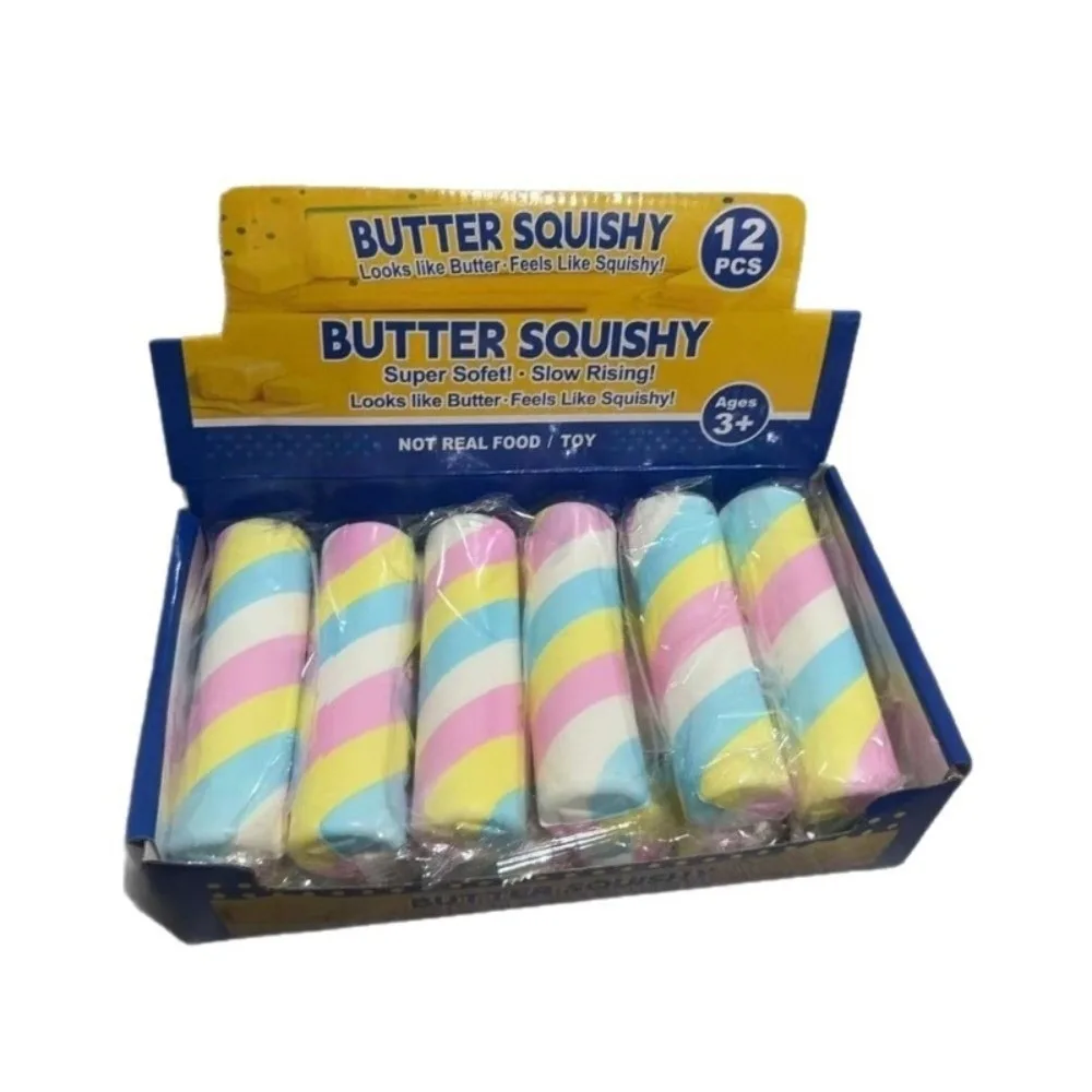 Round Butter Stick Squishy Toy Soft Slow Rebound Butter Stick Fidget Toy Slow Rising Butter Stick Squeeze Toy Office Play