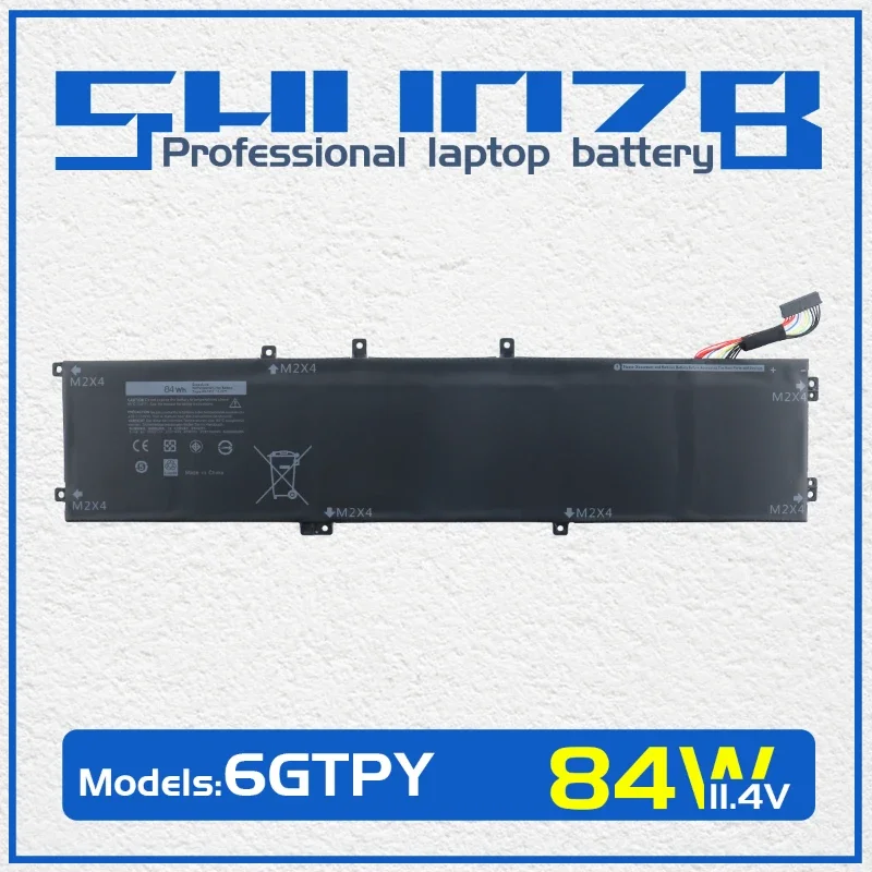 SHUOZB 6GTPY Laptop Battery For DELL XPS 15 9570 9560 7590 For DELL Precision 5520 5530 Series Notebook H5H20 P56F 56WH 97WH