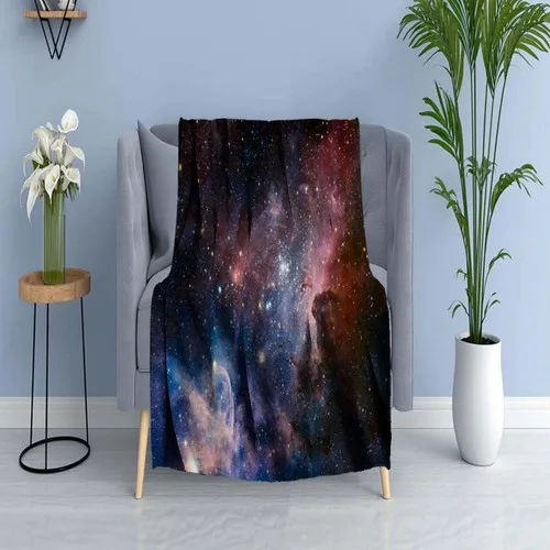 Else Carpet Else Blue Space Galaxy Star Wellsoft Pattern 3D Tv Blankets