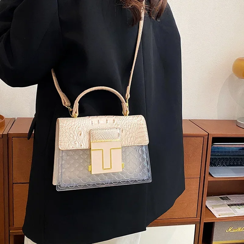 

2025 Women's New Versatile Fashionable Crocodile Print Luxury Tote/Shoulder Bag - Elegant Office Work Essentials for Ladies