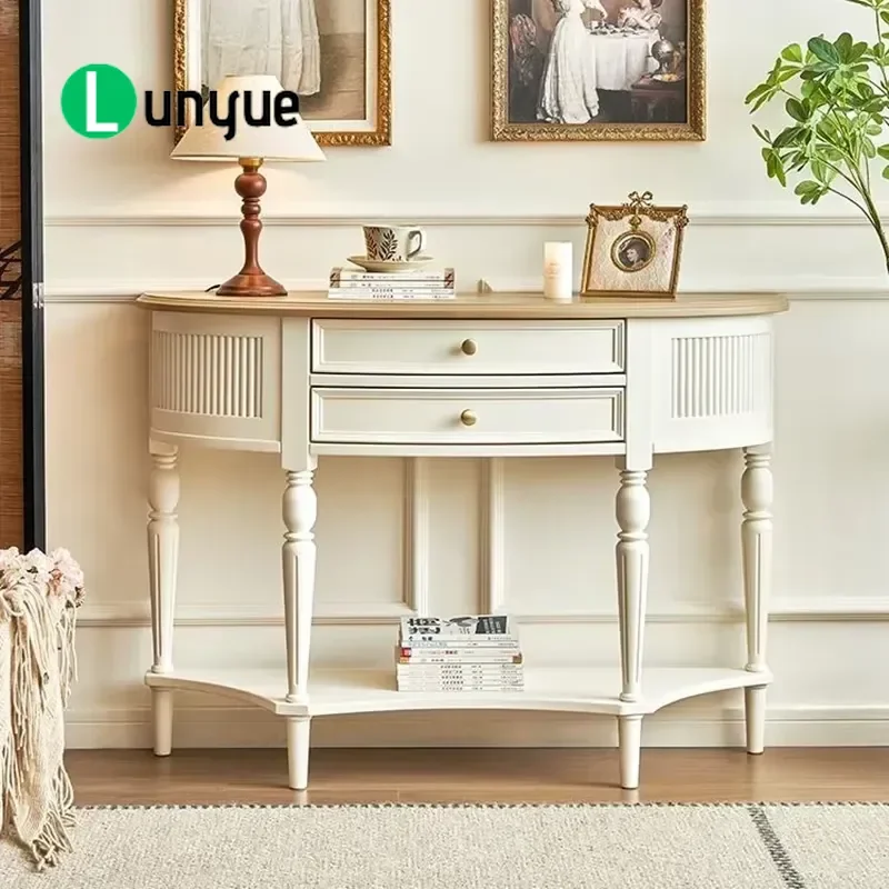 French Ornate Console Table Classic Elegant Grand Entryway Furniture Premium Practical Living Room Hallway Decor Trendy
