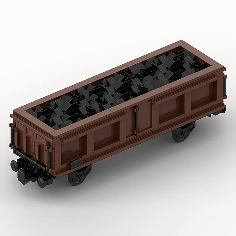 Modelo de carro de cidade moc tijolos de construção vagão de carga aberta tecnologia modular presentes feriado montar crianças brinquedos terno