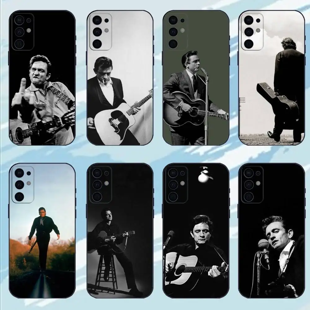 

M-Musician J-Johnny C-Cash Phone Case For Samsung S25,S24,S23,S22,S21,S20,Plus,lite Soft Black Shell