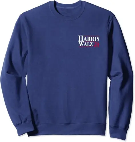 Polarshe President Kamala Harris Tim Walz Vp Brat Kat Dames Unisex Ronde Hals Sweatshirt