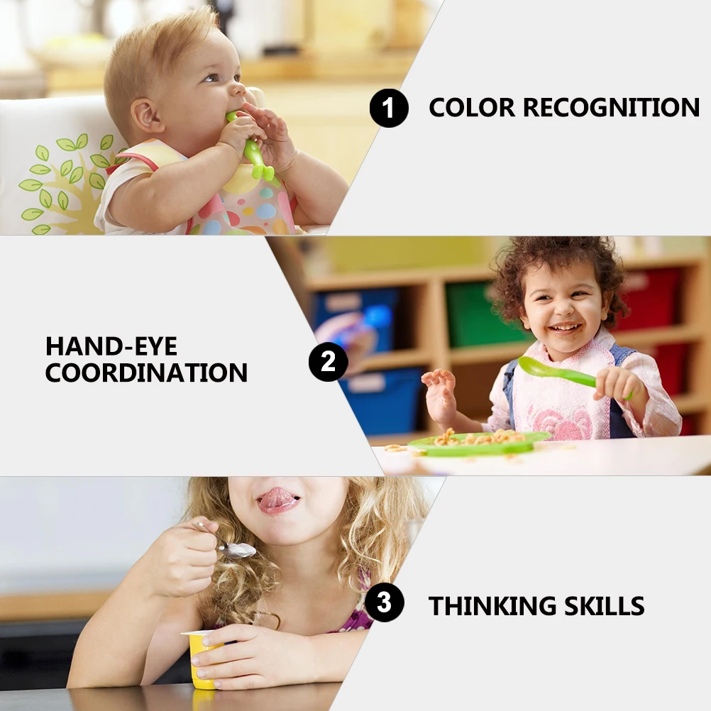 

1 Set Stainless Steel Cartoon Baby Fork Spoon Set Lightweight Ergonomic Training Tableware Kids Feeding Utensils Dessert Soup
