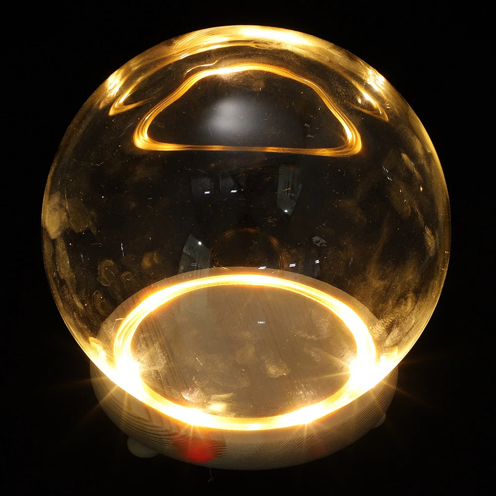 

Glass Dome Display Case Clear Glass Cover Home Decoration Dried Flower Elegant Centerpiece Wooden Base Cloche Bell Jar Party