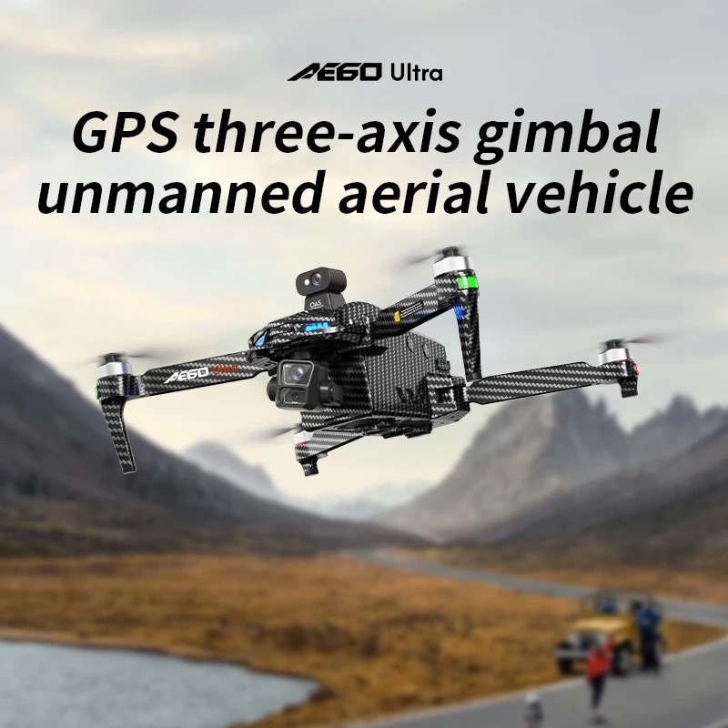

AE60 Drone Three-axis Gimbal EIS Stabilisation GPS Aerial Drone with Screen OAS 4K HD Camera Obstacle Avoidance UAV 5000M