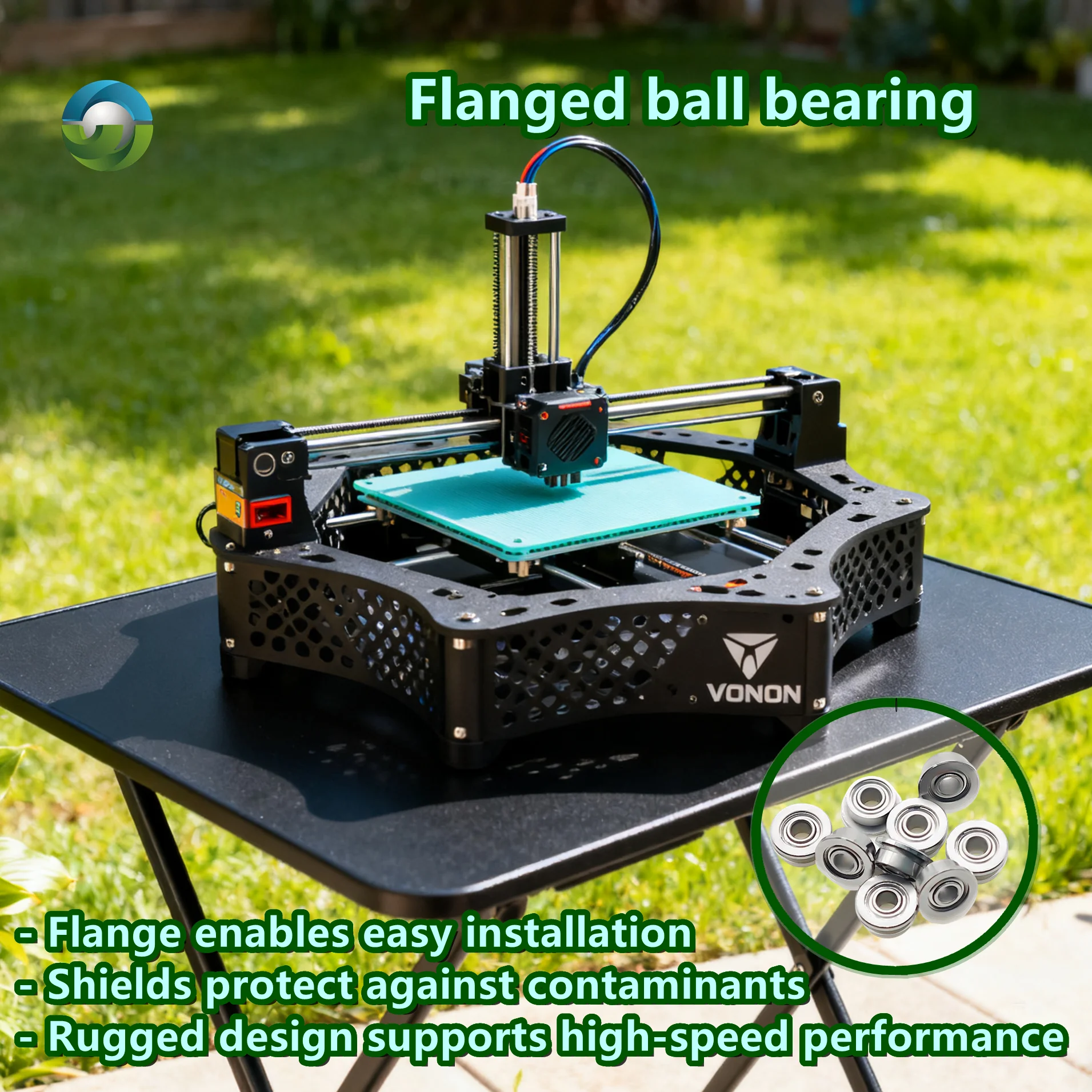 

F623ZZ Flange Bearing 3x10x4 mm ABEC-7 ( 10 PCS ) Flanged F623 Z ZZ Ball Bearings