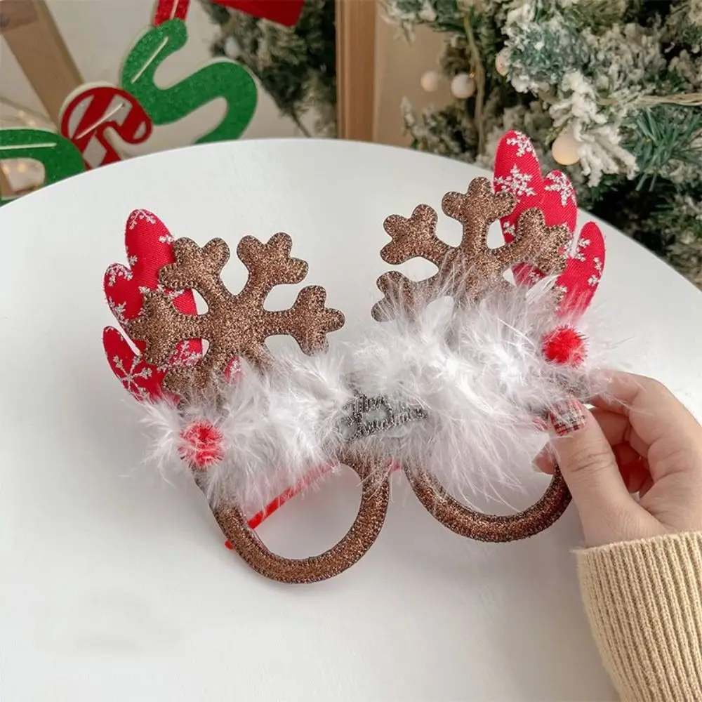 Decorative Merry Christmas Glasses Santa Claus/Snowman/Christmas Tree Plastic Santa Snowman Glasses Colorful Foldable