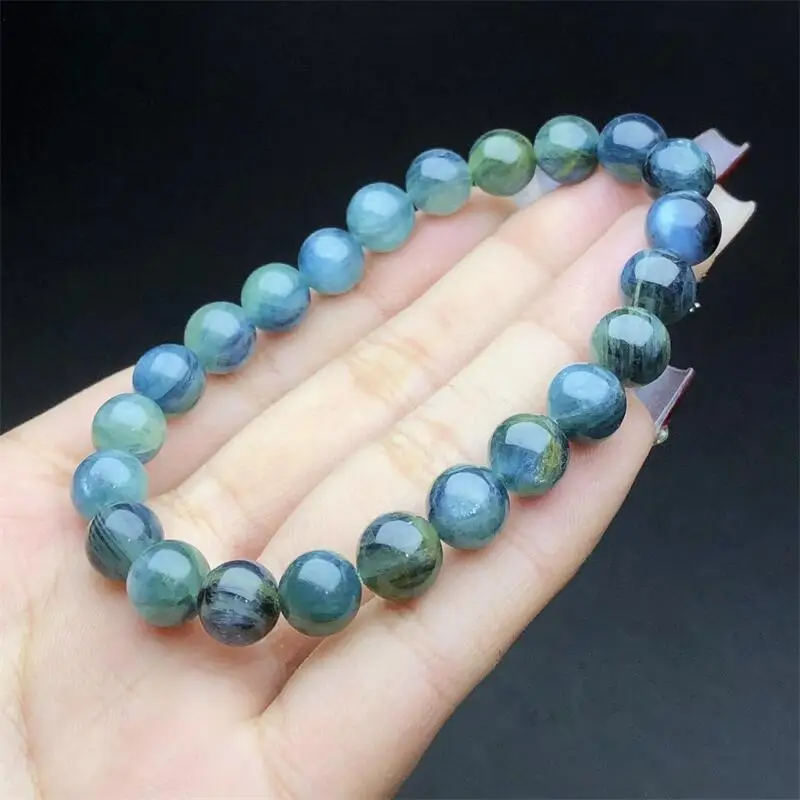 Natural Green Kyanite Bracelet Women Beautiful Colorful Crystal Energy Healing Fashion Gemstone Jewelry