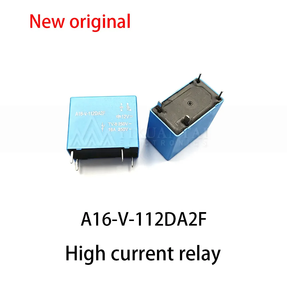 (5pcs~10pcs) 100% New relay A16-V-112DA2F 12VDC high current 16A 4-pin 12V relay