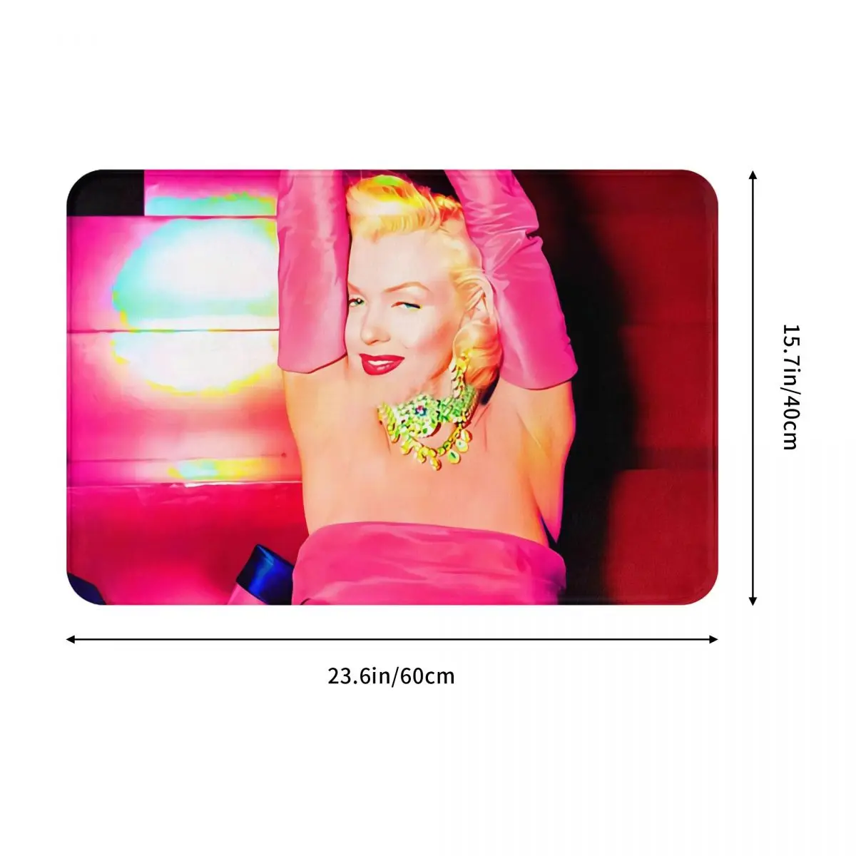 Light Pink Marilyn Monroe Sex Goddess Anti-Slip Rug Doormat Bath Mat Hallway Carpet Bedroom Decor