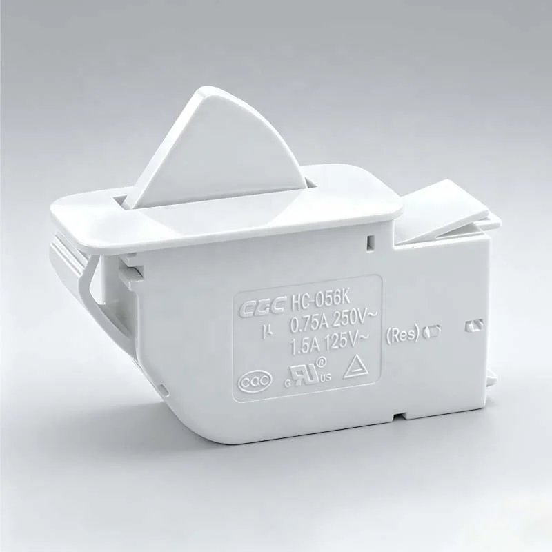 HC-056K refrigerator door switch, normally closed, white 250V 1.5A 4P brass and plastic material