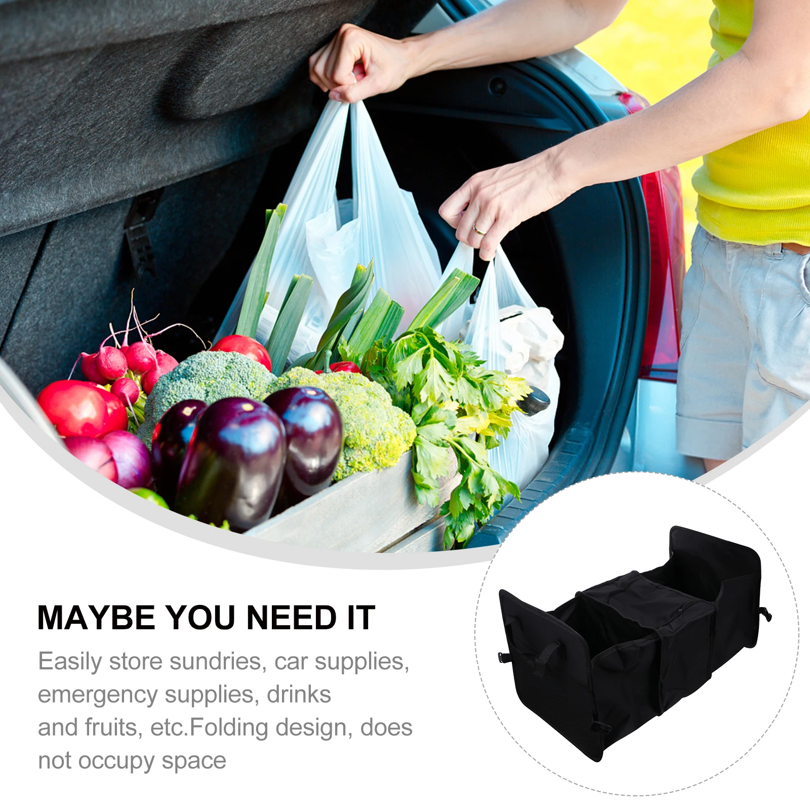 

Oxford Cloth Car Trunk Storage Box Multipurpose ganizer Waterproof Dustproof Foldable Container Insulation Box Tool Food Storage