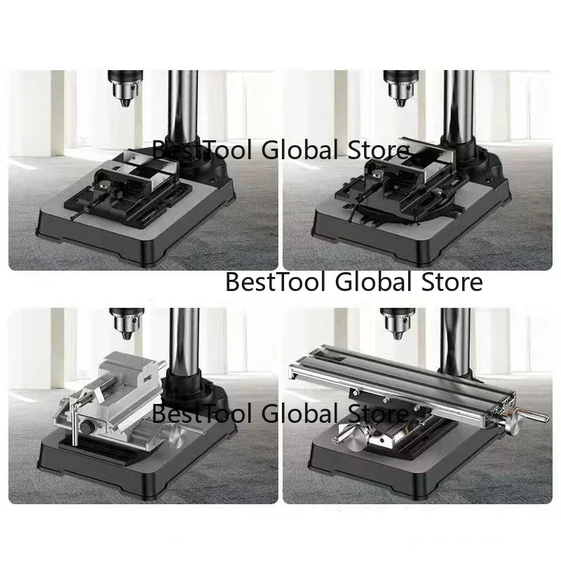 

Mini Bench Drill Machine Variable Speed 1-35mm Chuck Wood Metal Working Electric DIY Drilling Tool with Workbench