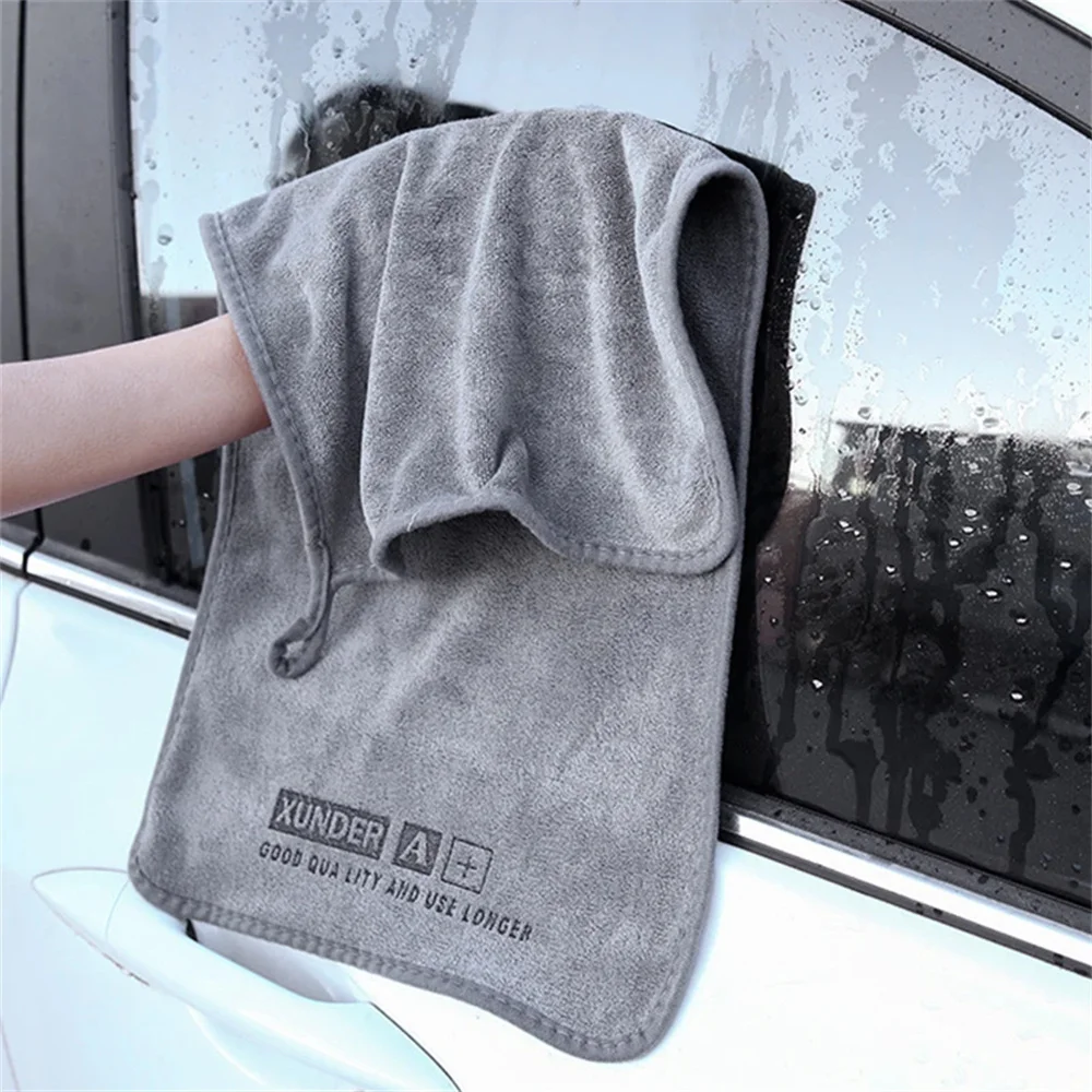 Microfiber Car Washing Towel Auto Cleaning Drying Cloth Hemming Car Care Detailing Cloth Water Absorption Car Rag Cleaning Cloth