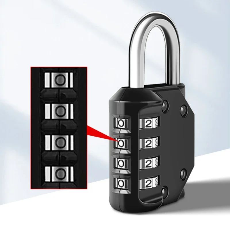 Combination Lock Resettable 4 Digit Padlock with Combination Waterproof and Heavy Duty Combination Padlock Outdoor for School