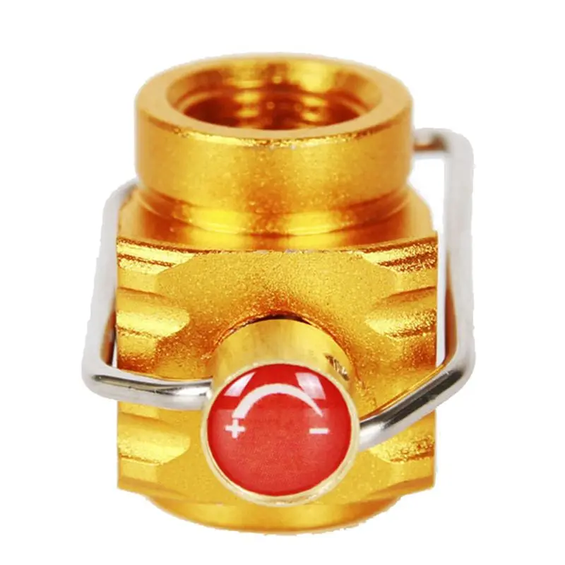 A01F-3X Camping Gas Saver Plus Gas Converter Shifter Refill Flat Tank Conversion Adapter Camping Gas Adapter Valve,Gold