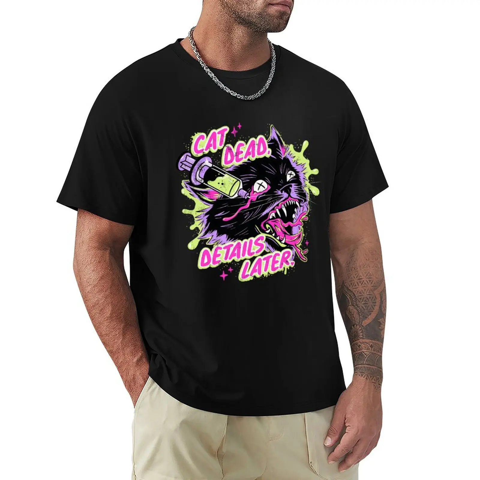 

Bride of Cat Dead Details Later T-Shirt Non-Shrink Basic Cotton T-Shirt