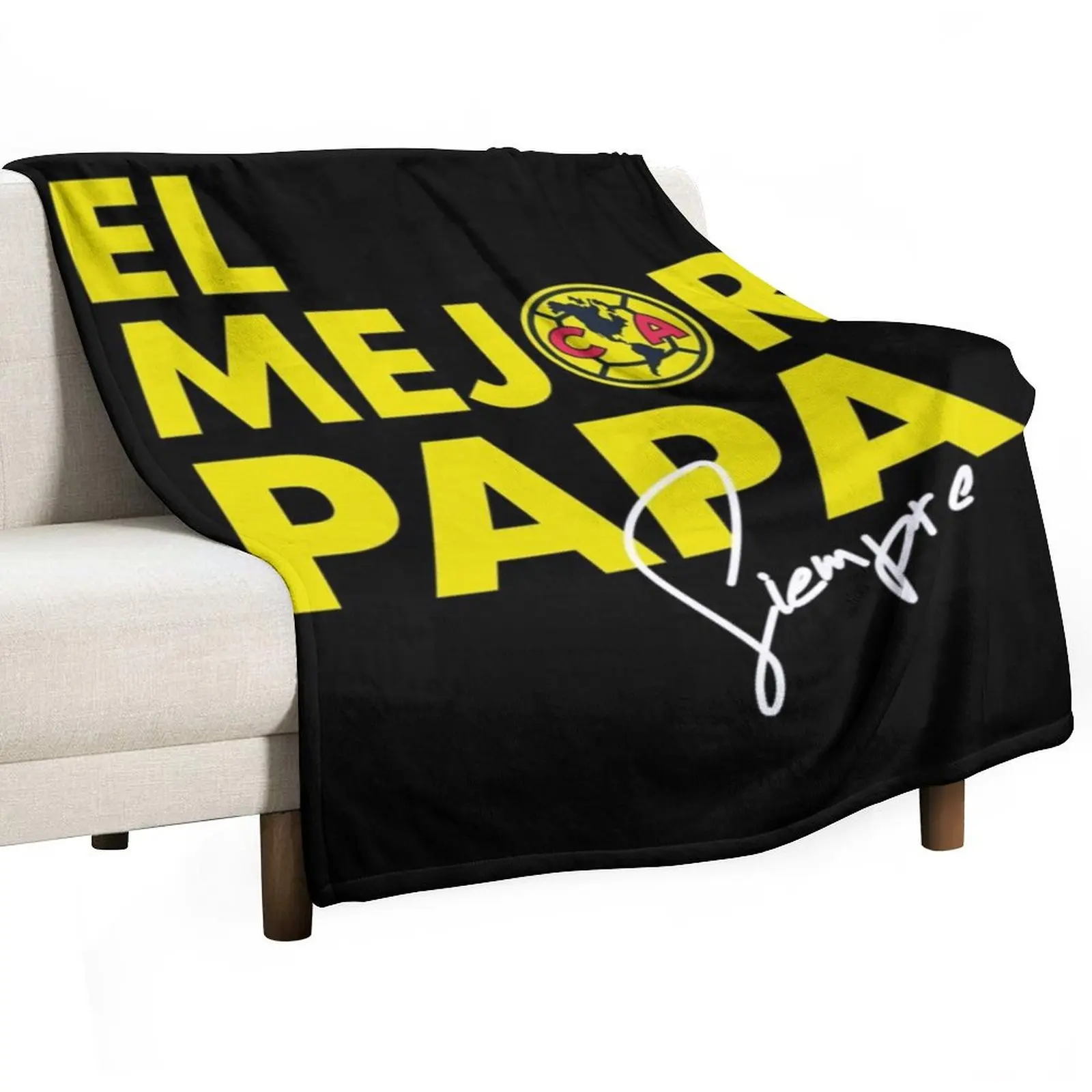 Club America - El Mejor Papa Throw Blanket Cute Plaid Flannels Thins decorative Soft Plaid Single Blankets
