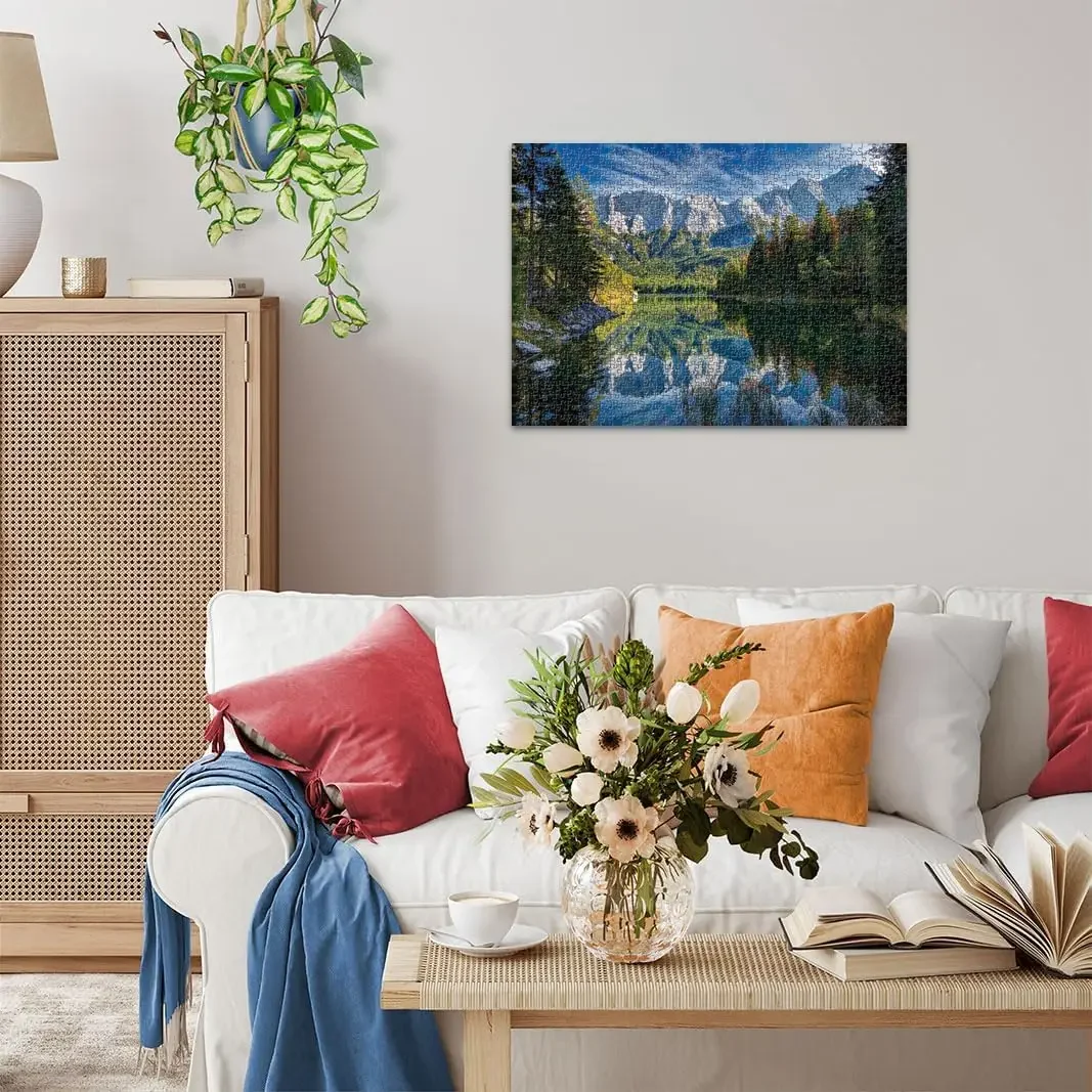 300/500/1000 pçs montanha paisagem quebra-cabeça de madeira para gamer quarto sala de estar decoração festa natal presente do feriado