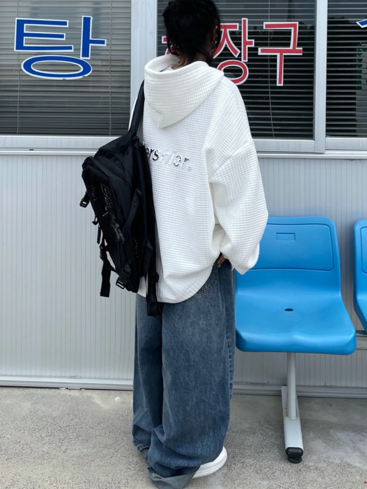Pantalones vaqueros de pierna ancha para mujer, Jeans Vintage, estilo japonés y coreano, sueltos, pierna recta, largo hasta el suelo, Y2K,