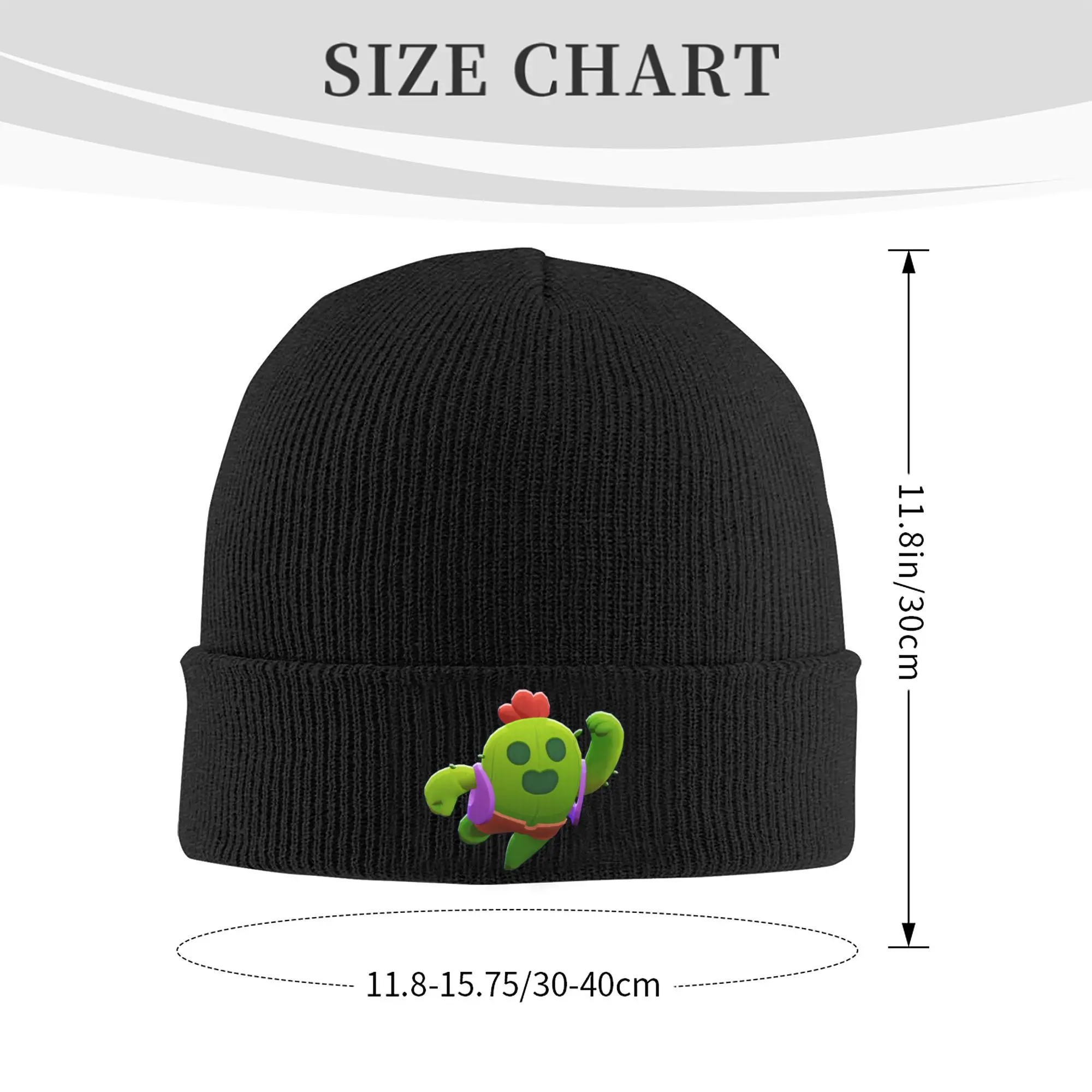 Men Women Knit Beanie Brawled Game Cactus Spike Merch Warm Knitting Skull Cap  Bonnet Knit Hat