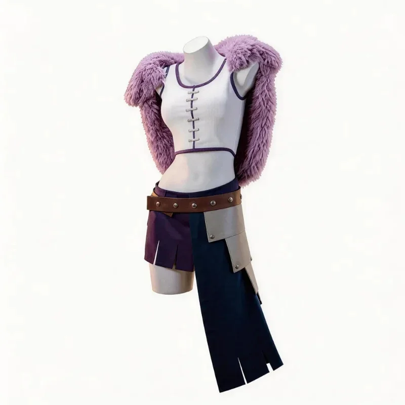 Nico Robin Cosplay Costume Purple Set Anime Character Halloween Masquerade Performance Clothing for Adult Women