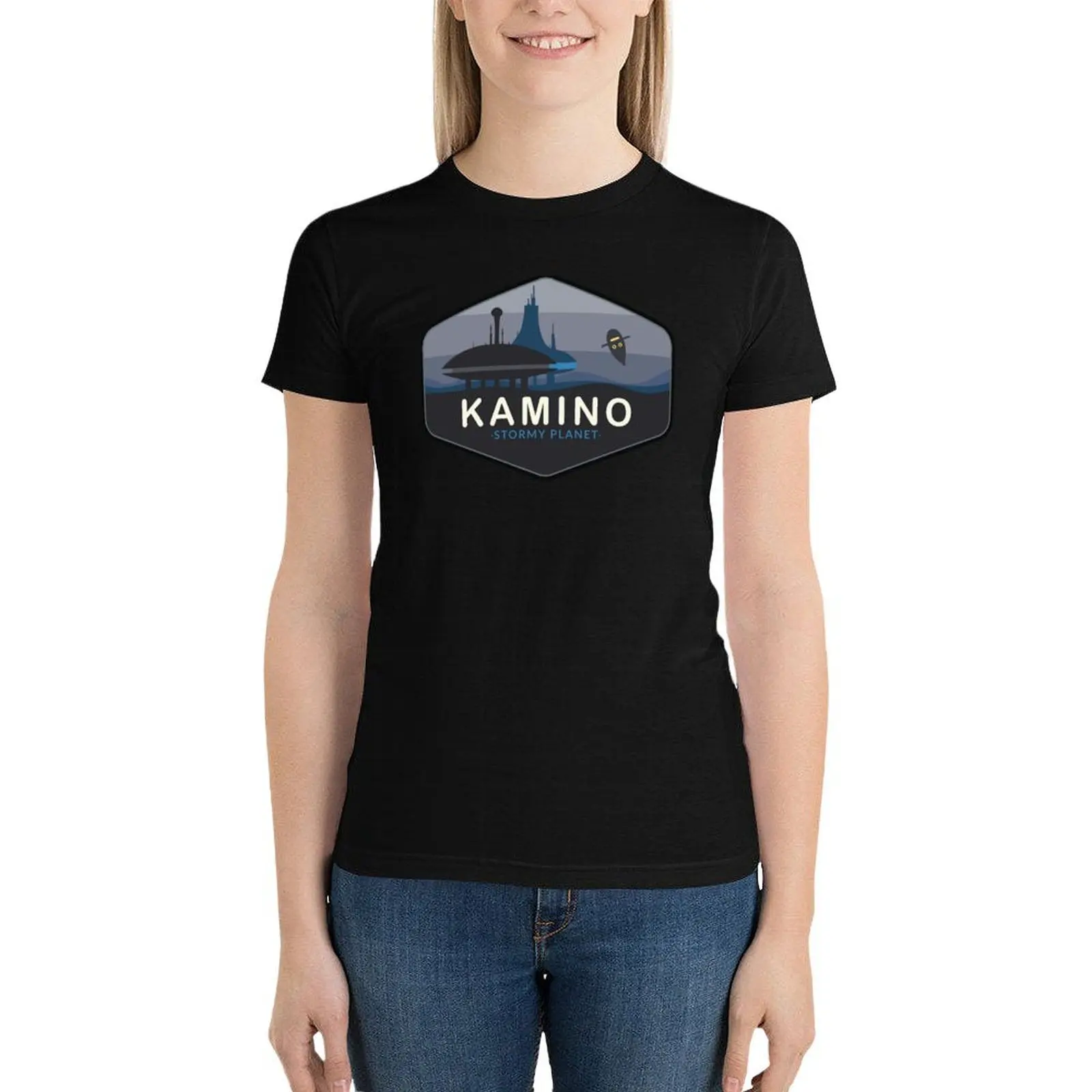 

Kamino Stormy Planet T-Shirt funny Aesthetic clothing tops shirts graphic tees tops Women
