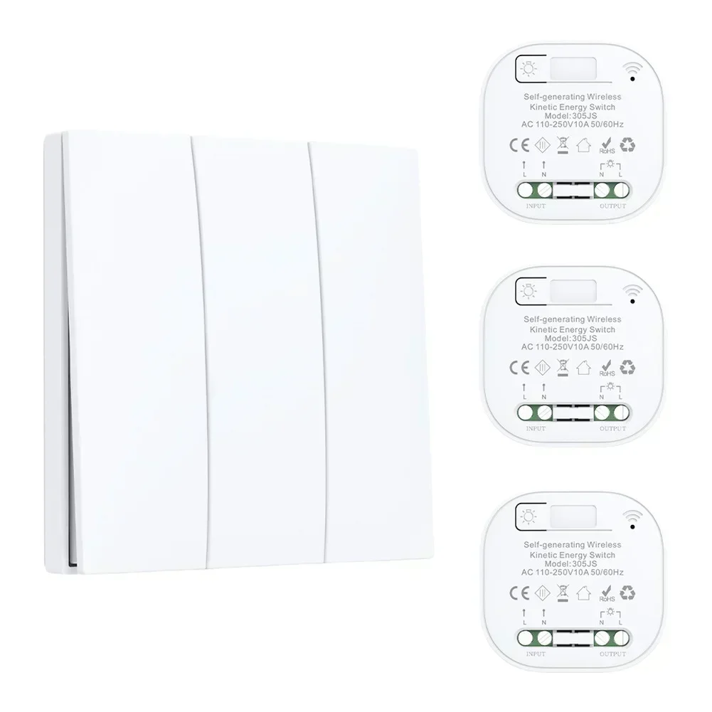 

Remote Control Kit Batteryless Switch Waterproof Design Portable Placement Home Lighting Control For Home Lighting