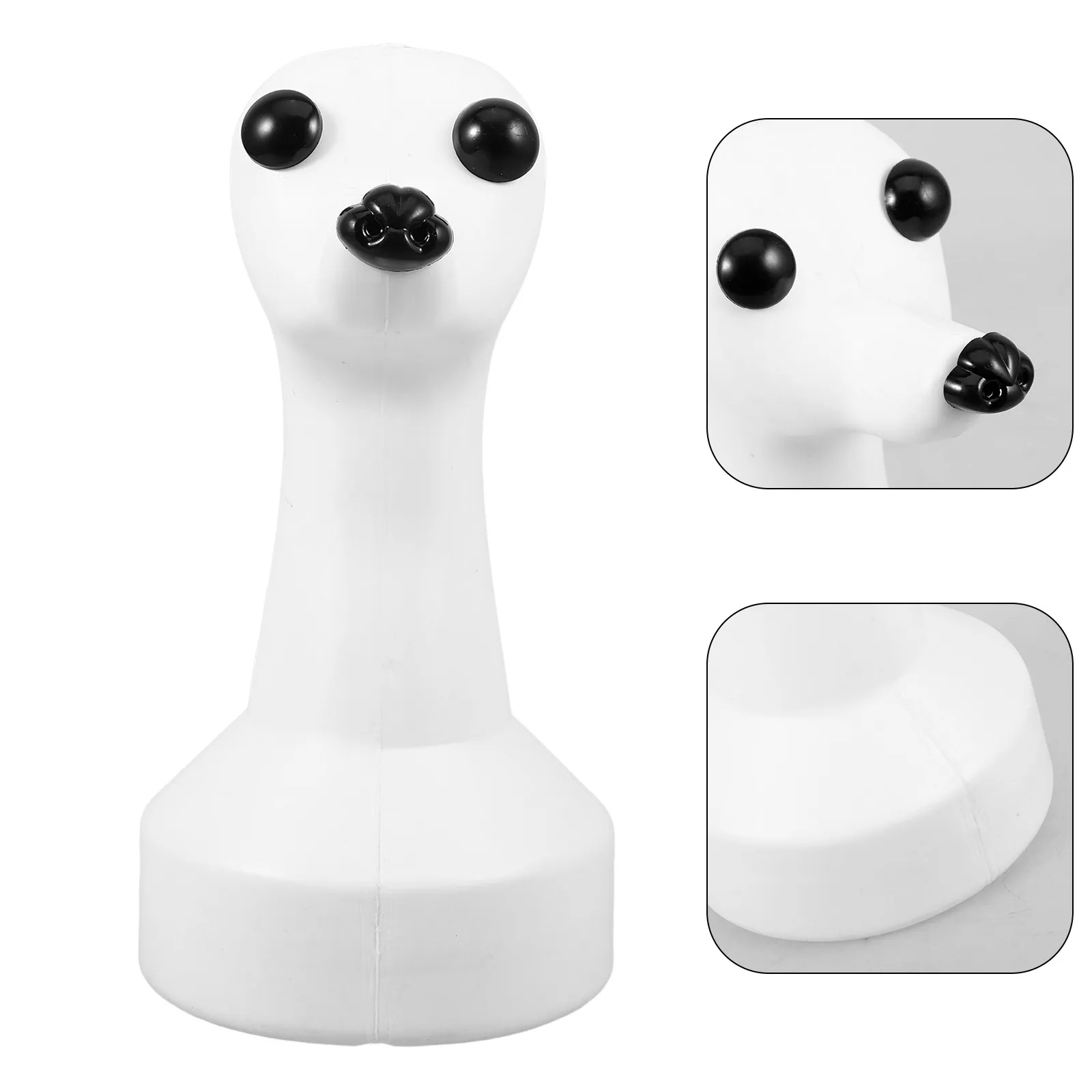 

Неокрашенный пластиковый манекен головы собаки для отработки навыков груминга, стильная подставка для демонстрации, реалистичные детали, гладкие линии, большой размер