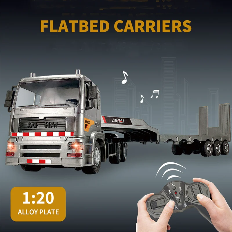 

New RC1:18 scale 2.4G remote control simulation alloy tablet truck trailer remote control toy is selling well
