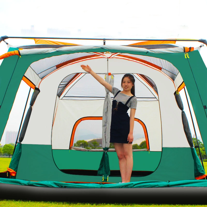 Imagem -05 - Rainproof Outdoor Camping Tent para a Família Camping Tent Caminhadas Praia Montanhismo Carro Camadas Sala de Estar 10 12 Pessoa