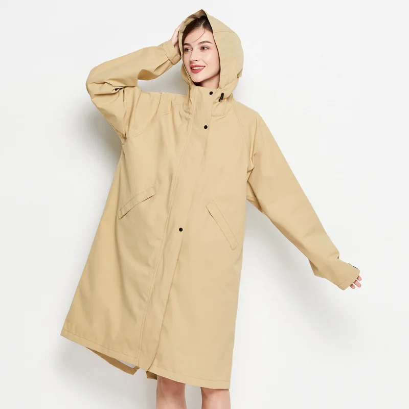 Women Waterproof Lightweight Rain Jacket Active Outdoor Hooded Raincoat