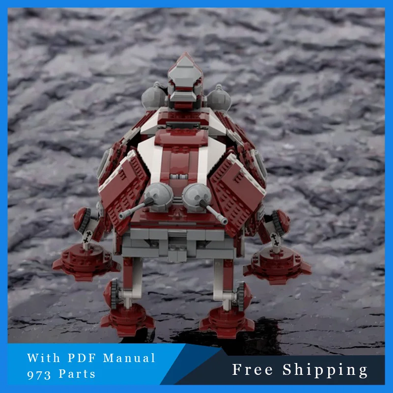

973 PCS MOC Star Battle Series Cool Red Combat Machine Modular Building Blocks Model Set Kid Assembly Display Festival Gift Toy