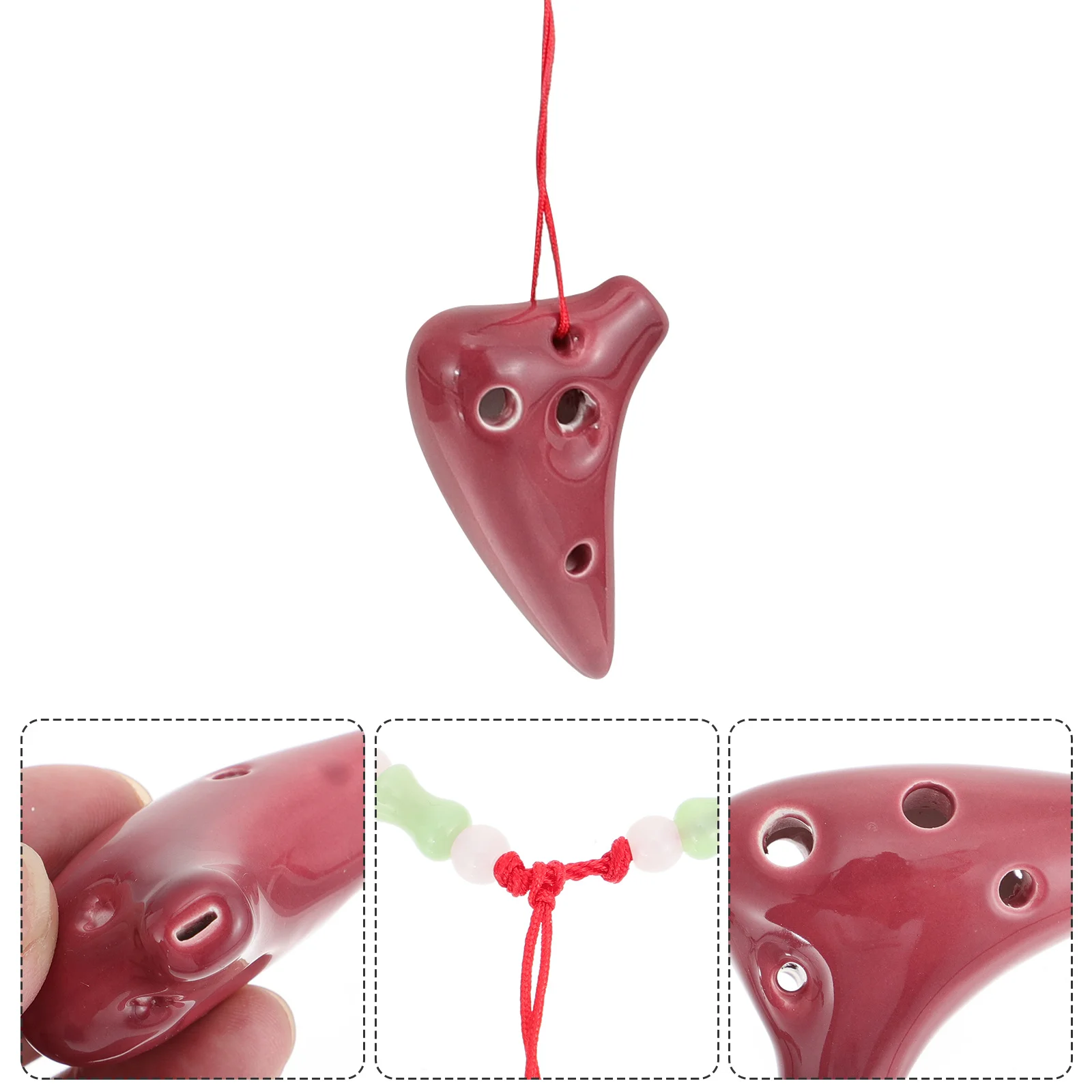 

Mini 6 Hole Ocarina Made of High-Quality Dolomite Portable Music Instrument for Beginners Kids Student Vintage Style Ethereal