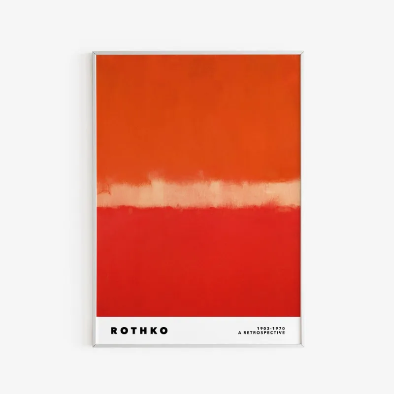 Famous Mark Rothko Colorful Abstract Artwork Poster Canvas Painting Modern Wall Art for Gallery Living Room Home Decoration