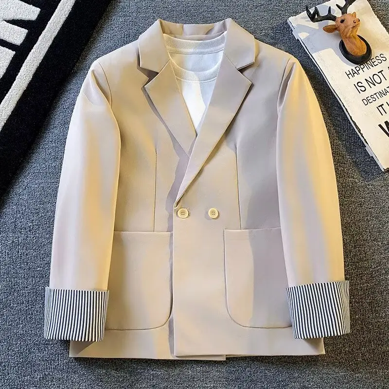 Men's Premium Style Spring Autumn Trendy Loose Casual Small Suit Jacket Korean Version Handsome Top Shirt