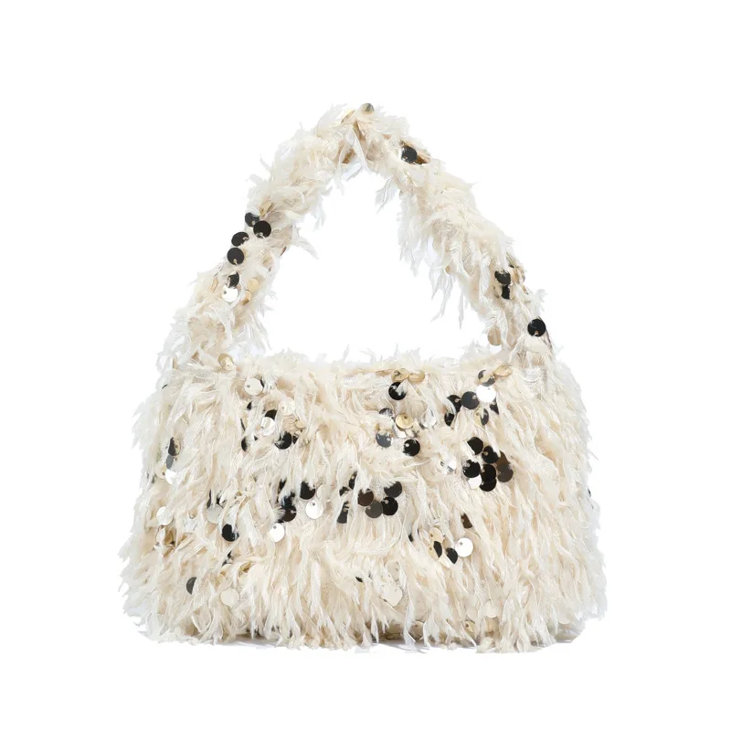 حقيبة يد عصرية خفيفة فاخرة من ريش الترتر الفاخر الأكثر مبيعًا في عام 2026 #5