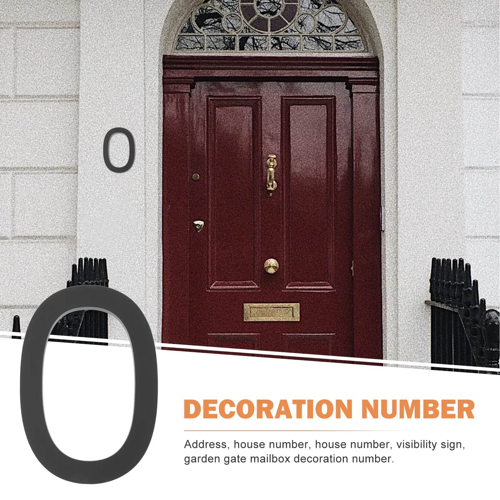 

Door Number Premium Acrylic Metal Durable Clear Visibility for Hotel Office Home Wall Mailbox Address Street Plaques