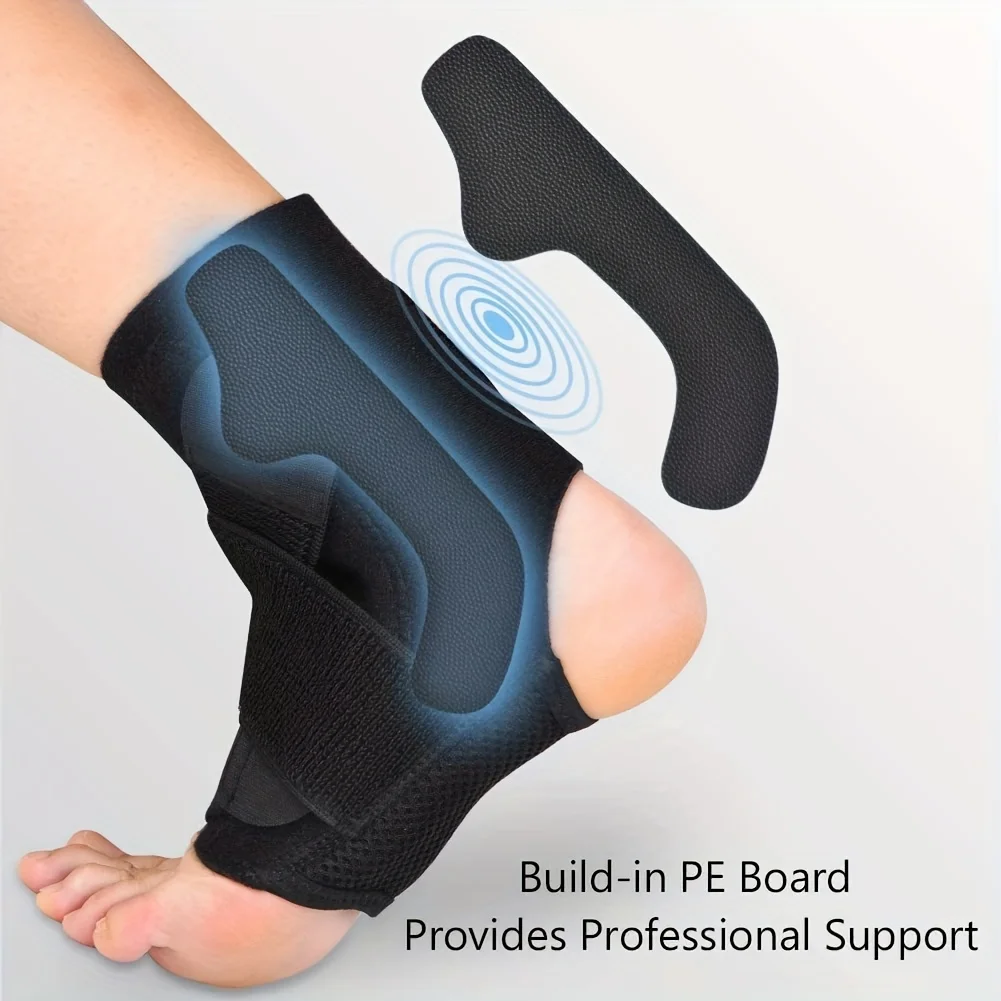 Ankle Brace With PE Plate, Neoprene Adjustable Ankle Compression Pack, For Ankle Sprain, Running, Achilles Tendonitis,