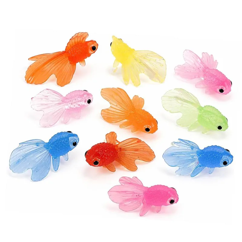 Novelty Rubber Simulation Small Goldfish Toys Home Office Fish Tank Decor Fishing Game Challenge Adult Anxiety Stress Release