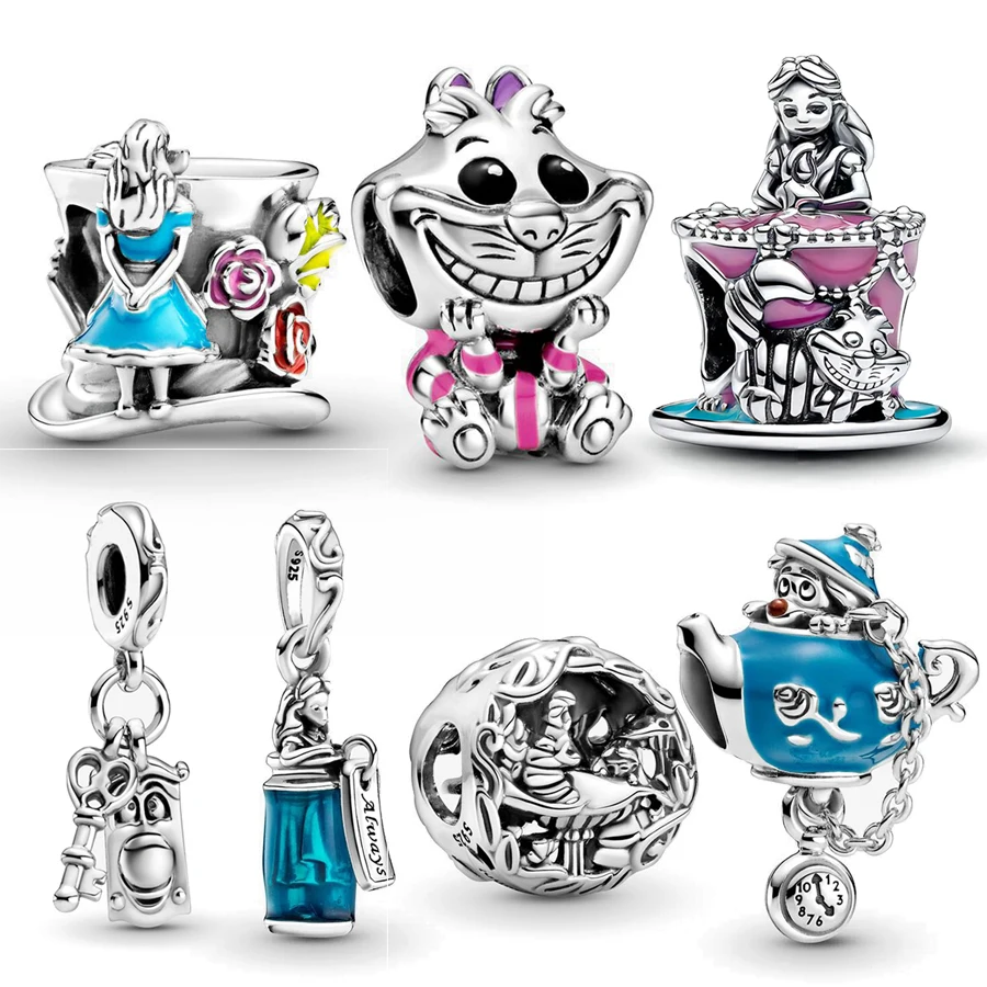 Alice in Wonderland Charm Beads Series Fit Original Charm Bracelets Pendant Jewelry