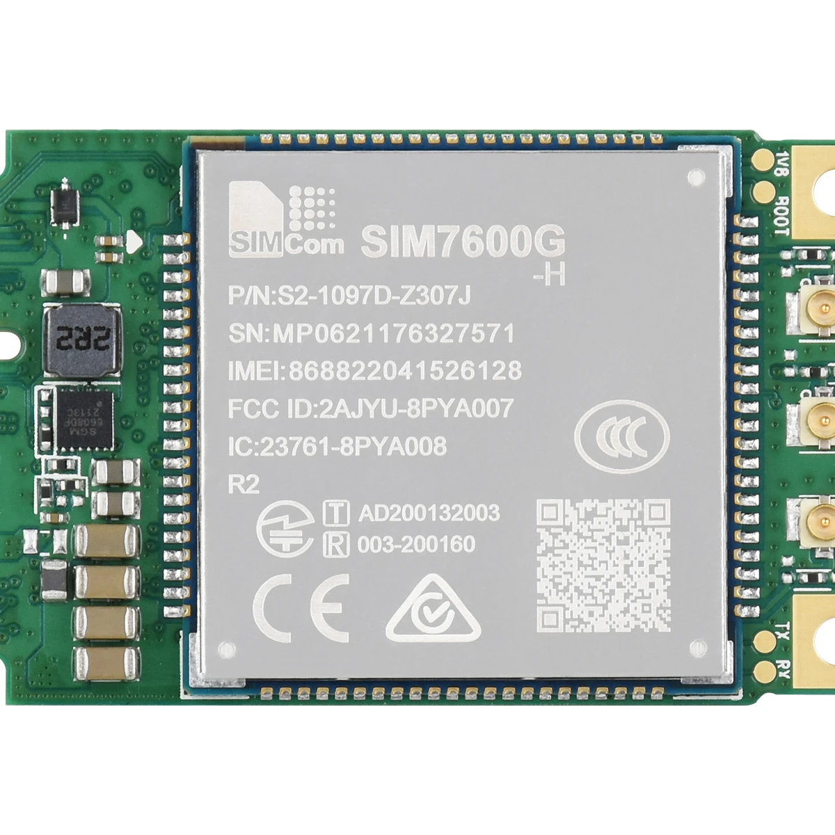 

SIMCom SIM7600G-H-PCIE SIMCom Original 4G LTE Cat-4 Module Global Coverage GNSS Mini-PCIe Connector