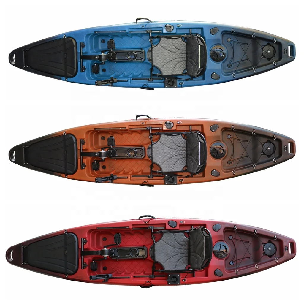 

Vicking 3.5m Plastic LLDPE One Person Pedal Fishing Kayak Single Sit on Top Kayak with Stadium Seat Pedal Rudder