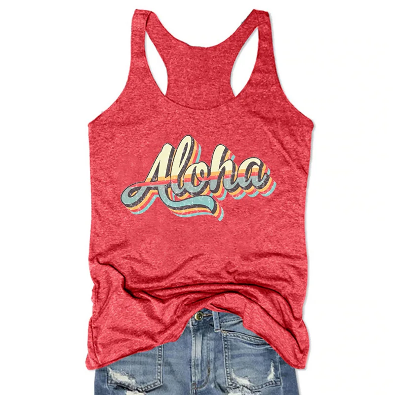 

Hawaii Aloha Tank Top Hawaii Family Trip Shirt Hawaii Lover Women Tops Casual Sexy Women Clothing Casual