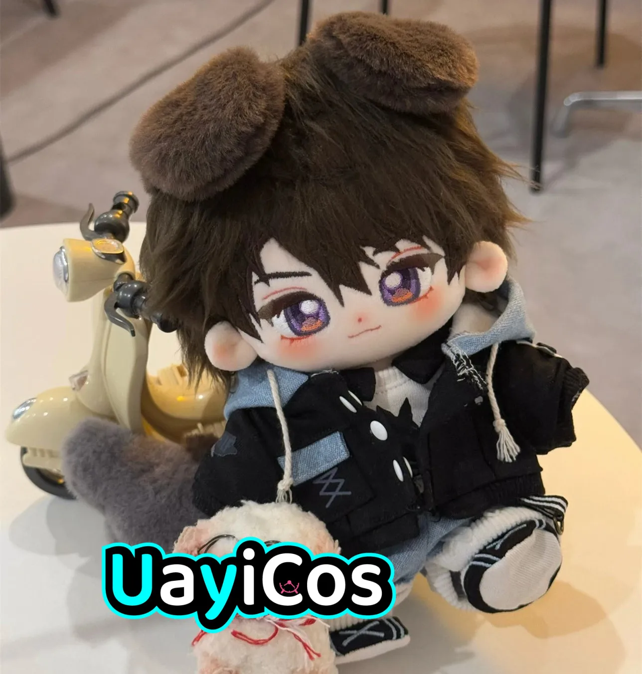 

20cm Love and Deepspace Caleb Stuffed Plushies Plush Cotton Doll Tail Clothes Soft Pillow Anime Cute Figure Game Toy Kids Gif